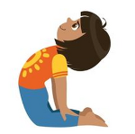 Ein Mädchen macht eine Yoga-Übung.